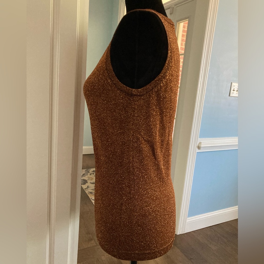 Sparkly Bronze Tank 89th & Madison Size Small